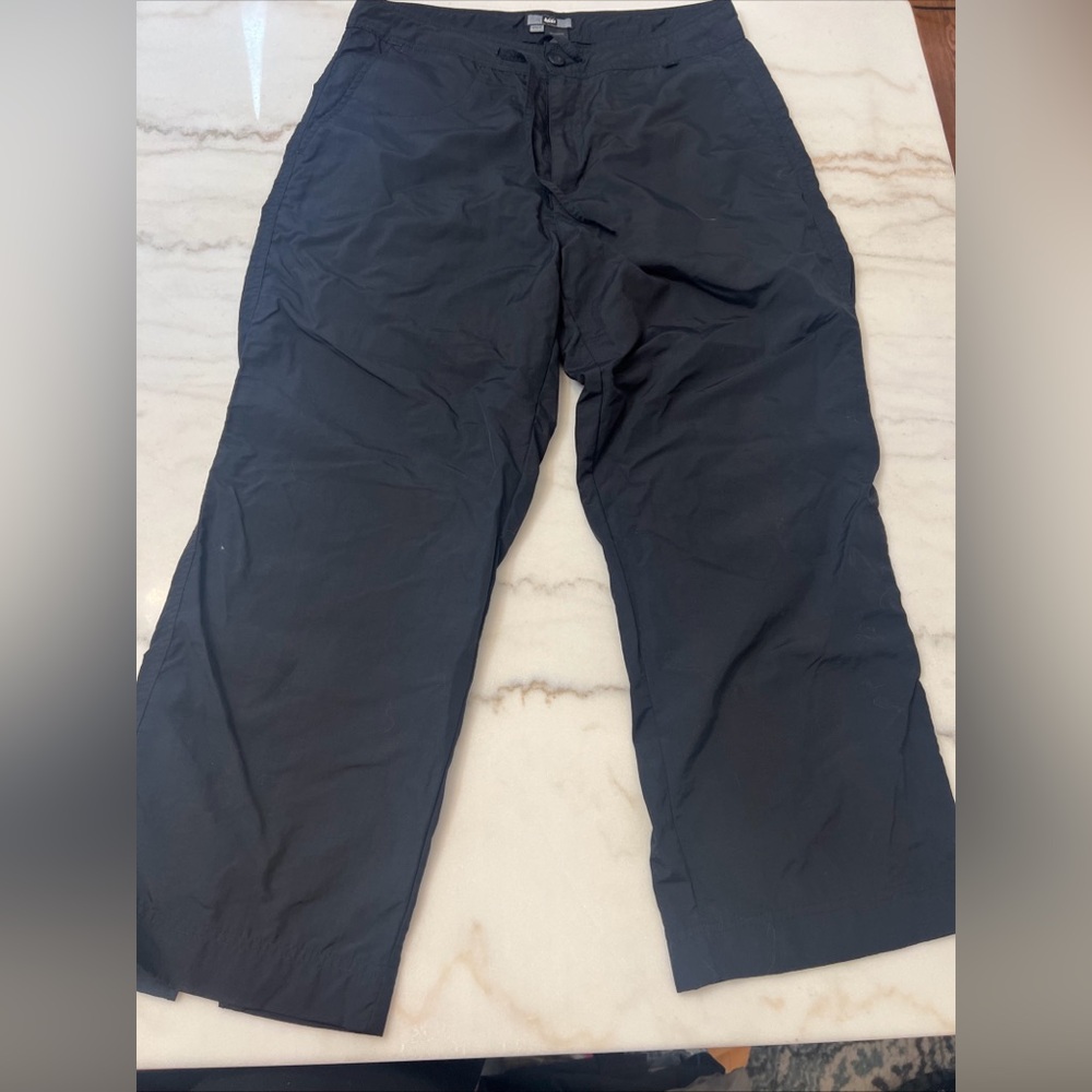 REI Nylon Womens Black Ankle Pants Size 10 Pockets Hiking Outdoor
